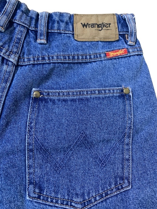 Wrangler For Urban Outfitters Blue Jean Shorts HI Bells Hi-Rise Size 27 - Picture 6 of 8
